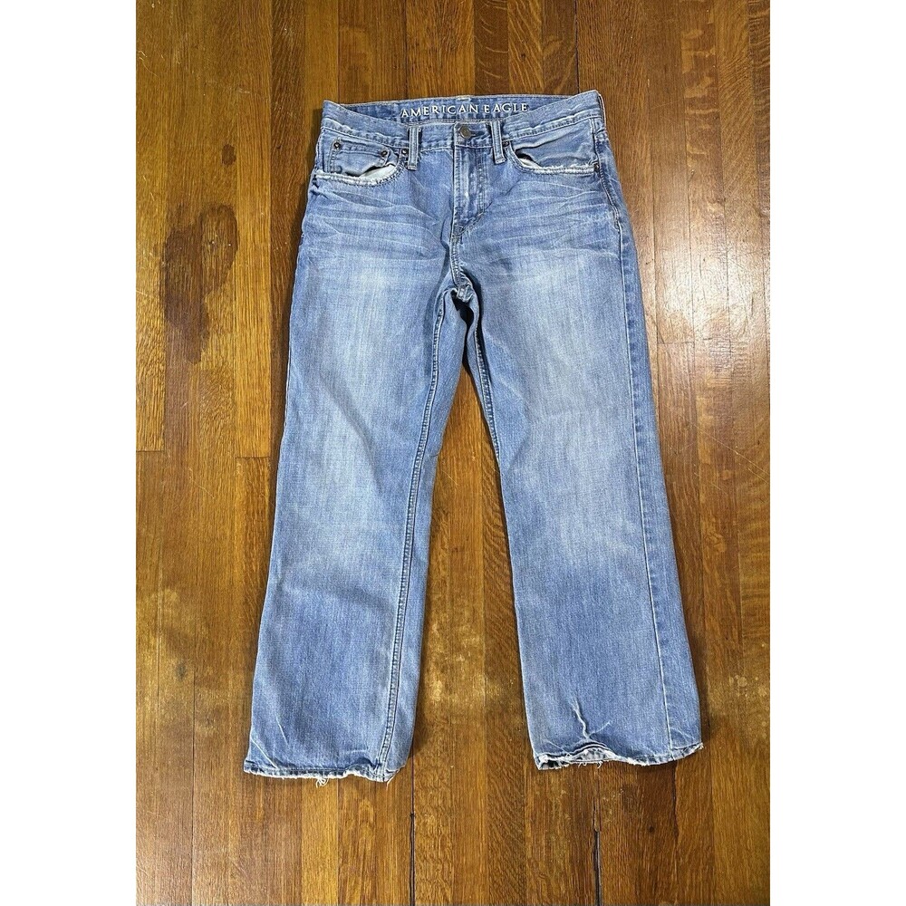 American Eagle Outfitters Jeans Mens 32x30 Blue Bootcut Denim Jeans Y2K Faded